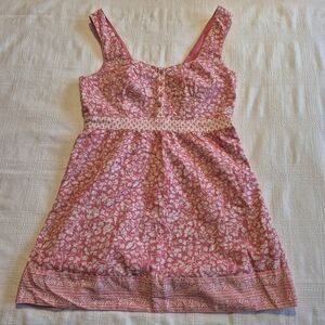 Fat Face women's size 6 pink coral white tank top NWOT